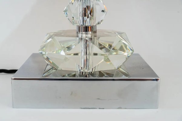 Table Lamp with Large Faceted Crystals from Bakalowits & Söhne, Austria, 1970s-SPD-1363451