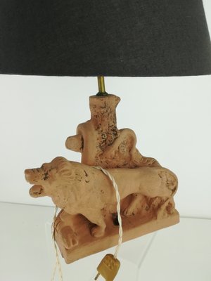 Table Lamp with Lion, Italy, 1950s-KDB-1300034