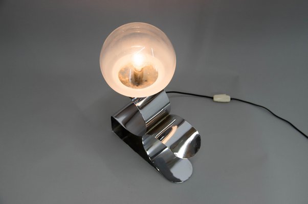 Table Lamp with Murano Glass Shade, 1980s-TZ-1382403