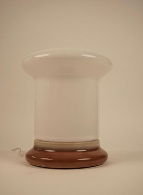 Table Lamp with Opaline Glass and Ceramic Base from Kamenicky Senov, 1960s-BAF-763530