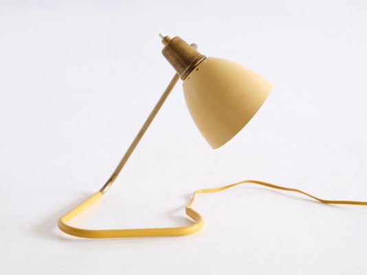 Table Lamp with Yellow Adjustable Shade by Robert Caillat, France, 1950s-FMT-944918