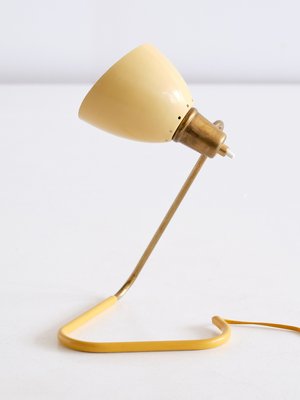 Table Lamp with Yellow Adjustable Shade by Robert Caillat, France, 1950s-FMT-944918