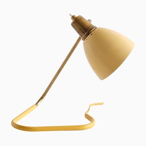 Table Lamp with Yellow Adjustable Shade by Robert Caillat, France, 1950s-FMT-944918