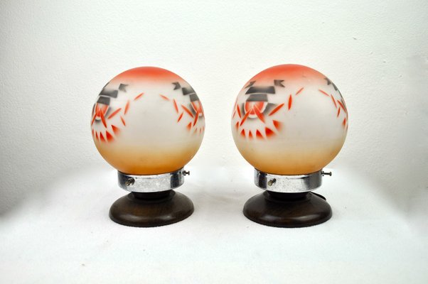 Table Lamps by Schott for Jenaer Glas, 1930s, Set of 2-ZDM-593590