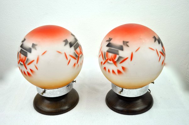 Table Lamps by Schott for Jenaer Glas, 1930s, Set of 2-ZDM-593590