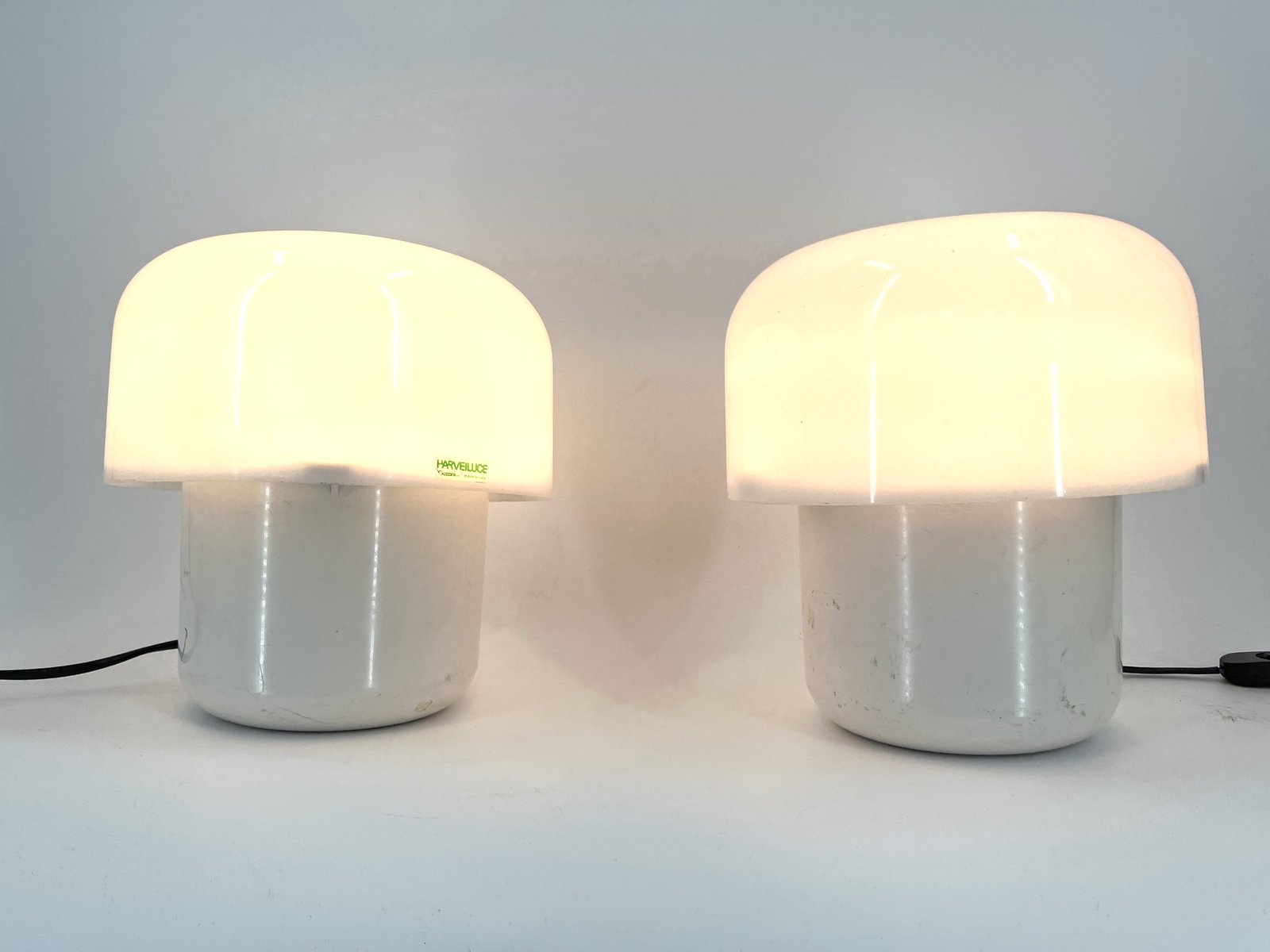 Table Lamps for Harveiluce by Luigi Massoni, 1970s, Set of 2