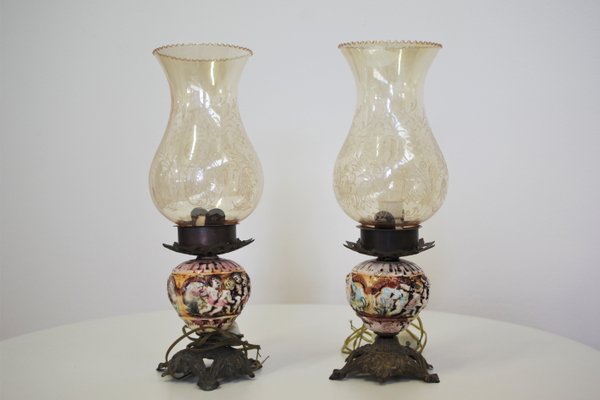 Table Lamps from Capodimonte, 1950s, Set of 2-KNM-900963