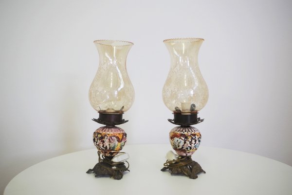 Table Lamps from Capodimonte, 1950s, Set of 2-KNM-900963