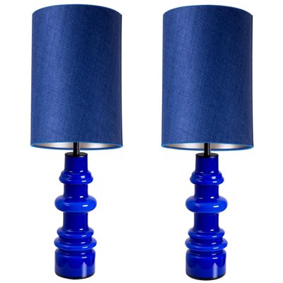 Table Lamps from Holmegaard with New Silk Custom Made Lampshades René Houben, Set of 2-VDW-873912