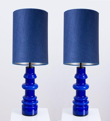 Table Lamps from Holmegaard with New Silk Custom Made Lampshades René Houben, Set of 2-VDW-873912