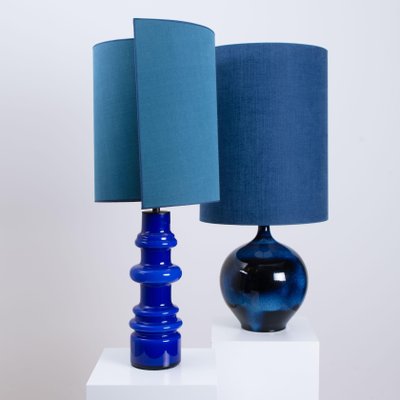 Table Lamps from Holmegaard with New Silk Custom Made Lampshades René Houben, Set of 2-VDW-873912