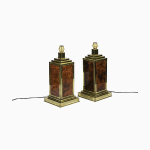 Table Lamps in Bakelite and Gilt Brass, 1970s, Set of 2-CEJ-682069