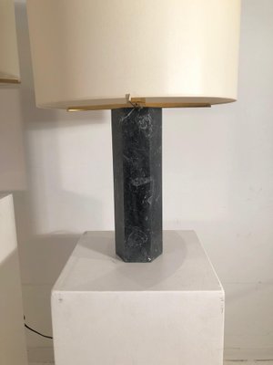 Table Lamps in Black Marble by Jules Wabbes, Set of 2-NJJ-955159