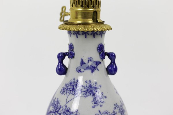 Table Lamps in Blue and White Earthenware and Gilt Bronze, 1880s, Set of 2-CEJ-689039