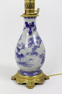 Table Lamps in Blue and White Earthenware and Gilt Bronze, 1880s, Set of 2-CEJ-689039