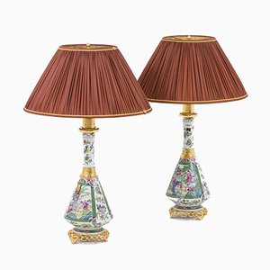 Table Lamps in Canton Porcelain, 1880s, Set of 2-CEJ-667514