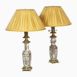 Table Lamps in Canton Porcelain and Bronze, 1880s, Set of 2-CEJ-1776432