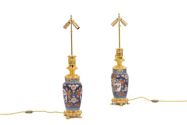 Table Lamps in Imari Porcelain and Gilt Bronze, 1880s-CEJ-996150