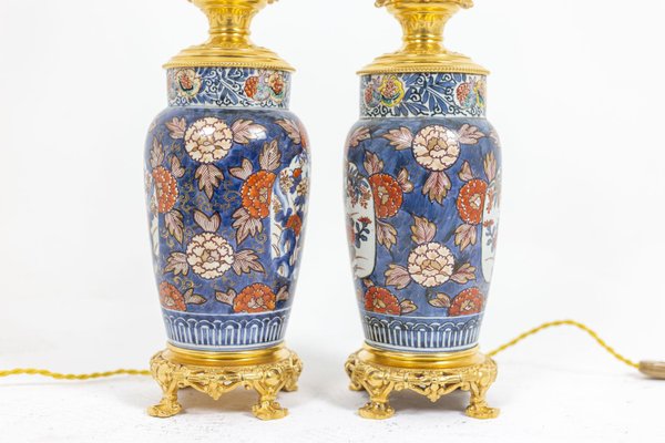 Table Lamps in Imari Porcelain and Gilt Bronze, 1880s-CEJ-996150