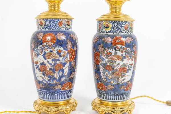 Table Lamps in Imari Porcelain and Gilt Bronze, 1880s-CEJ-996150