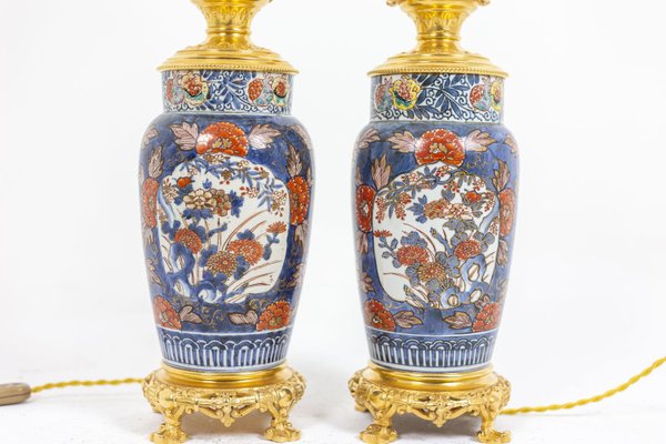 Table Lamps in Imari Porcelain and Gilt Bronze, 1880s-CEJ-996150