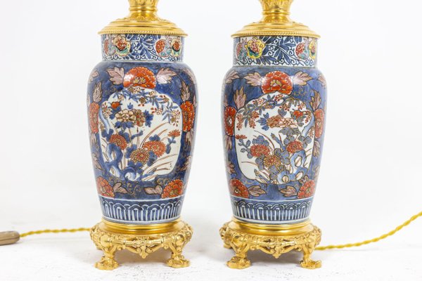 Table Lamps in Imari Porcelain and Gilt Bronze, 1880s-CEJ-996150