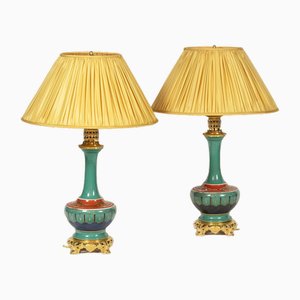 Table Lamps in Porcelain and Gilded Bronze, 1850s, Set of 2-CEJ-1776433