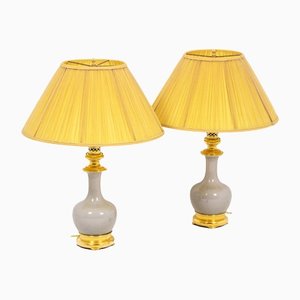 Table Lamps in Porcelain of Céladon and Bronze, 1880s, Set of 2-CEJ-1186731