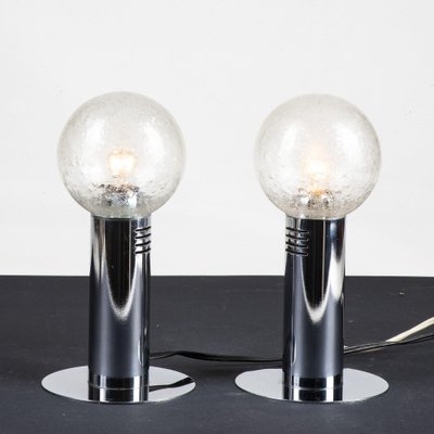 Table Lamps in Steel and Glass from Poliarte, 1970s, Set of 2-RAQ-1800767