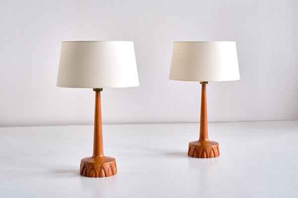 Table Lamps in Teak from Tranås Stilarmatur, Sweden, 1960s, Set of 2-FMT-1034561