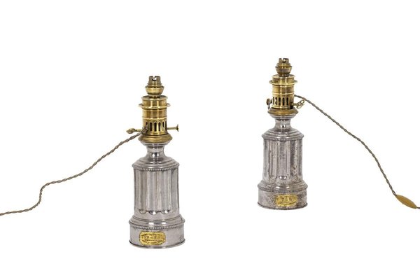 Table Lamps in Tin, 1880s, Set of 2-CEJ-830617