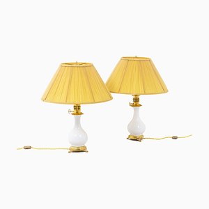 Table Lamps in White Porcelain and Bronze, 1880s, Set of 2-CEJ-1325365