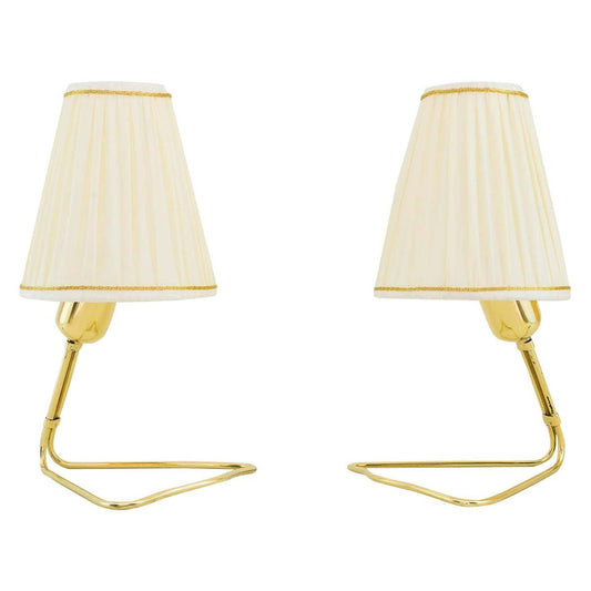 Table Lamps with Fabric Shades by Rupert Nikoll, Vienna, 1950s, Set of 2