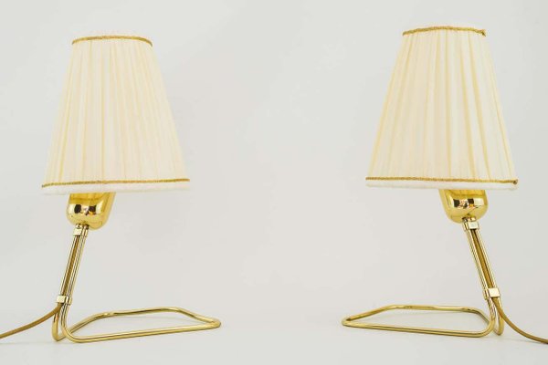 Table Lamps with Fabric Shades by Rupert Nikoll, Vienna, 1950s, Set of 2-SPD-1020158