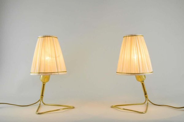 Table Lamps with Fabric Shades by Rupert Nikoll, Vienna, 1950s, Set of 2-SPD-1020158