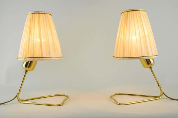 Table Lamps with Fabric Shades by Rupert Nikoll, Vienna, 1950s, Set of 2-SPD-1020158