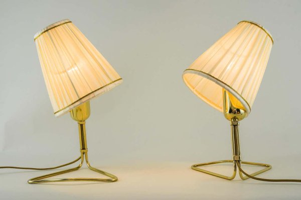 Table Lamps with Fabric Shades by Rupert Nikoll, Vienna, 1950s, Set of 2-SPD-1020158