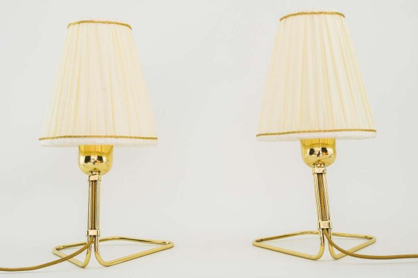 Table Lamps with Fabric Shades by Rupert Nikoll, Vienna, 1950s, Set of 2-SPD-1020158