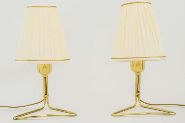 Table Lamps with Fabric Shades by Rupert Nikoll, Vienna, 1950s, Set of 2-SPD-1020158