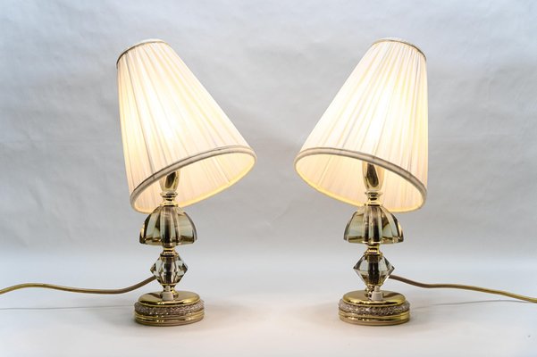 Table Lamps with Shades from Bakalowits & Söhne, Vienna, 1950s, Set of 2-SPD-1410896