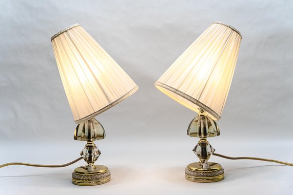 Table Lamps with Shades from Bakalowits & Söhne, Vienna, 1950s, Set of 2-SPD-1410896