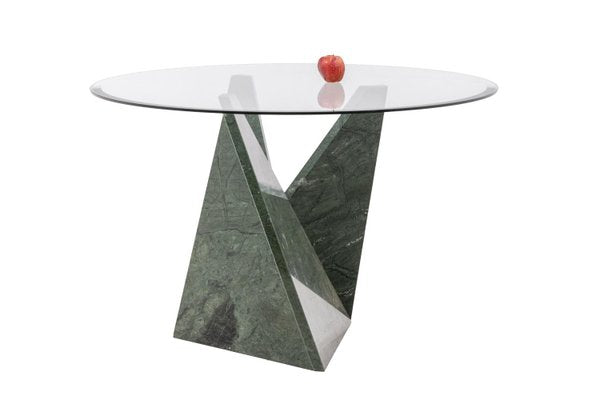 Table or Pedestal Table in Marble and Glass, 1970s-CEJ-1186733