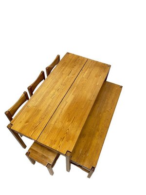 Table Set attributed to Illmari Tapiovaara for Laukaa Wood, Finland, 1960s, Set of 6-UCH-1758587