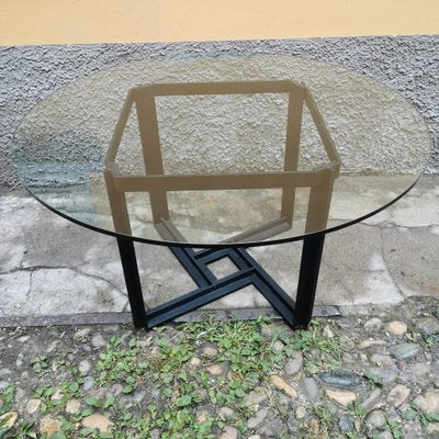 Table with Metal Base and Glass Top-VJY-1017450