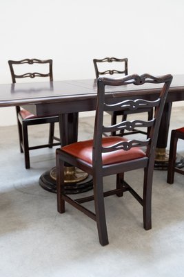 Table with Naval Chairs, 1980, Set of 7-KNM-1741597