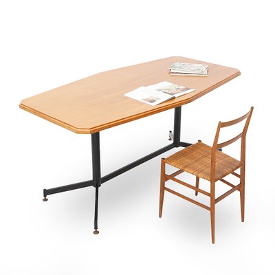 Table with Wooden Top and Metal Structure, 1950s-EZ-2040463