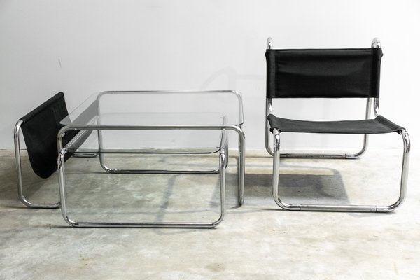 Tables and Chair and by Michel Hamon, 1969, Set of 3-LA-1359763