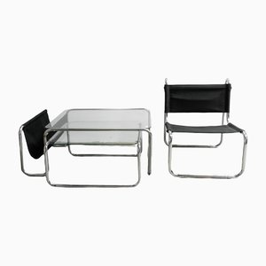 Tables and Chair and by Michel Hamon, 1969, Set of 3-LA-1359763