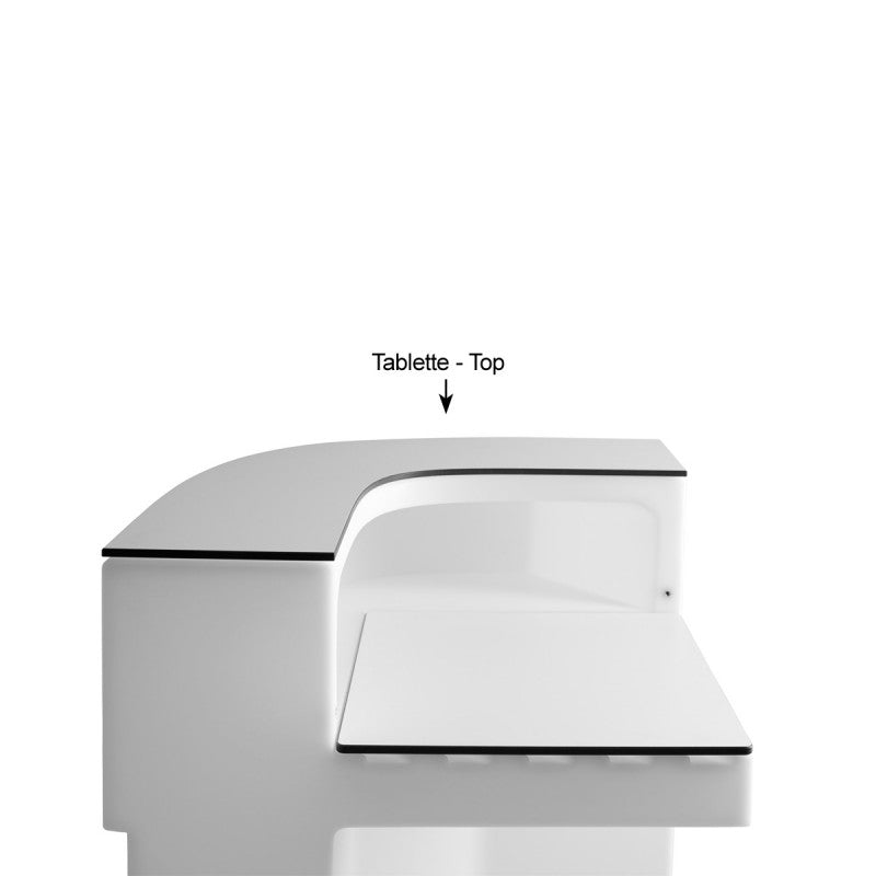 Accessories for bar counter CORDIALE CORNER by Slide #Top / White with black profile