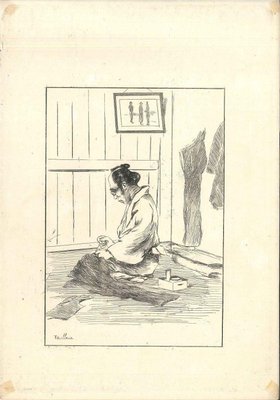 Tailleur - Original Etching on Japan Paper by G. F. Bigot - Tokyo 1886-ZCI-754974